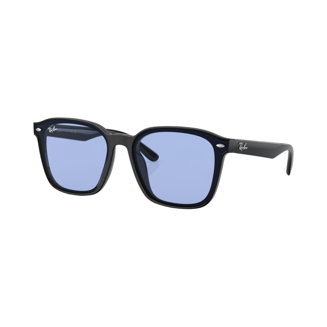 레이밴 RB4392D 폴리쉬드 블랙 프레임 블루 클래식 렌즈 로우 브릿지 핏(Ray-Ban RB4392D Polished Black Frame Blue Classic Lenses Low Bridge Fit)