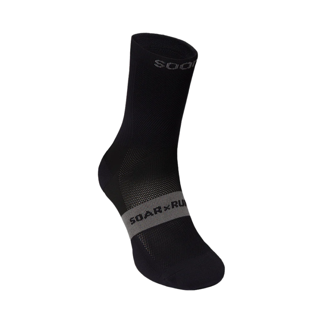 SA1MW Soar Running Crew Socks Black
