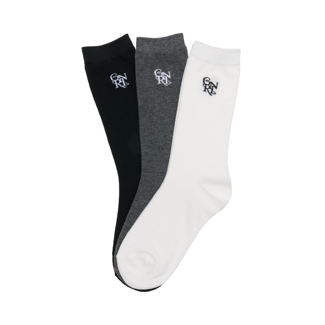 WBD1L95503 General Idea Woman Essential Daily High Socks 3Col