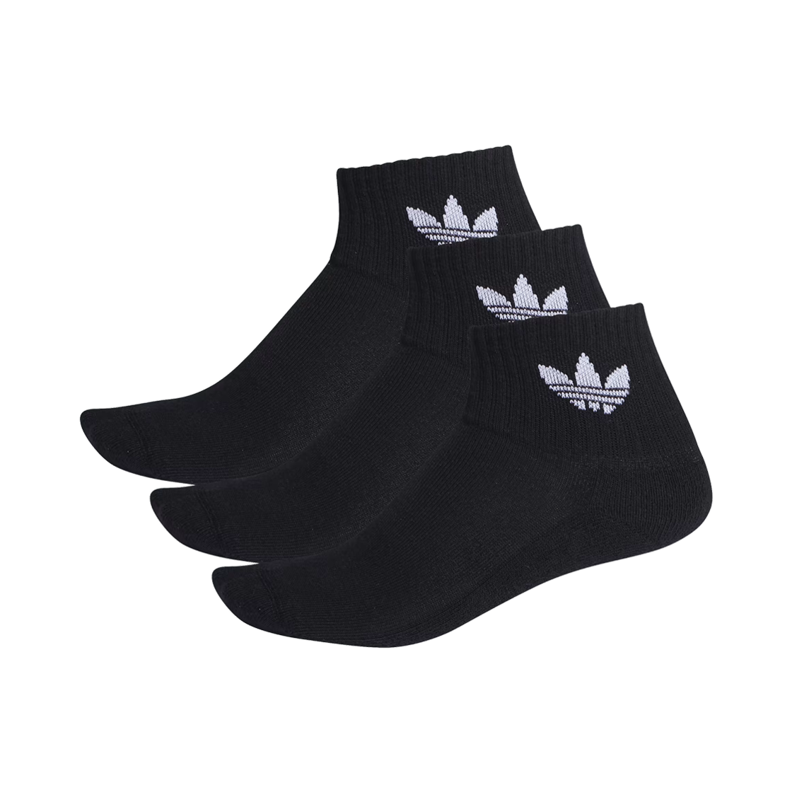 FM0643 Adidas Mid Cut Crew Socks Black (3 Pack)