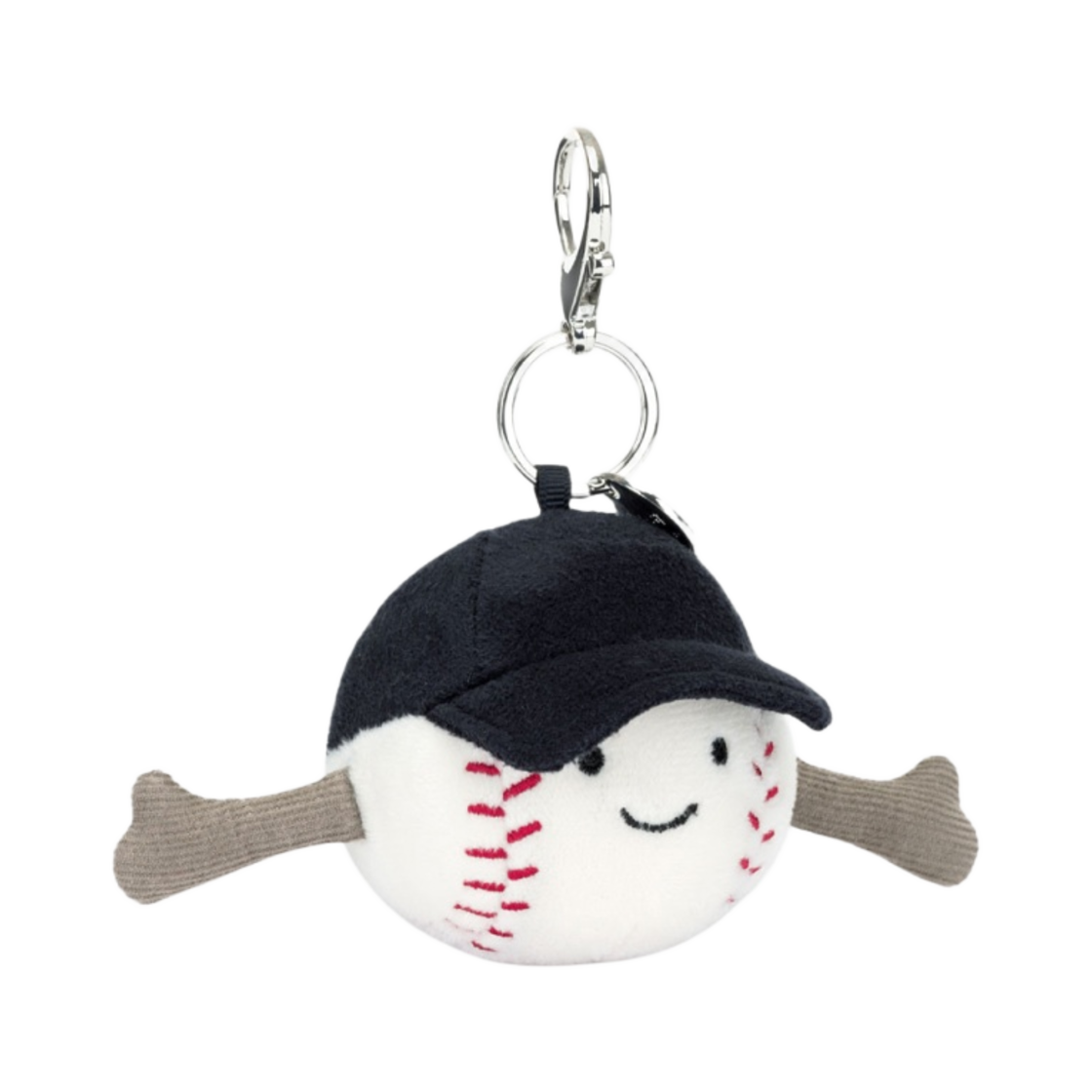 젤리캣 어뮤저블 스포츠 베이스볼 백 참 화이트(Jellycat Amuseable Sports Baseball Bag Charm White)