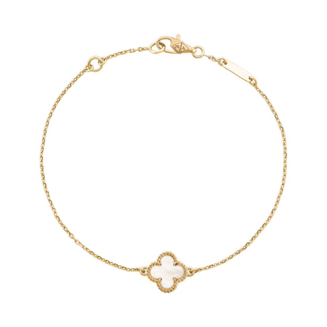 (W) 반 클리프 & 아펠 스위트 알함브라 브레이슬릿 옐로우 골드 마더 오브 펄((W) Van Cleef & Arpels Sweet Alhambra Bracelet Yellow Gold Mother of Pearl)