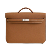 Hermes Kelly Depeches 36 Briefcase Togo & Palladium Gold
