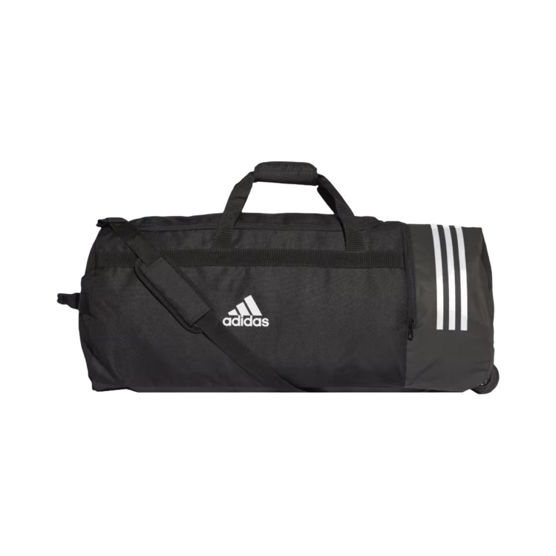 아디다스 삼선 휠 엑스트라 라지 더플백 블랙(Adidas 3-Stripes Wheeled Extra Large Duffel Bag Black) - 1