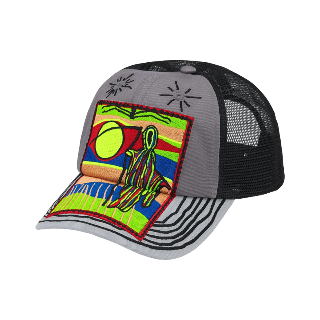 - Supreme Reaper Mesh Back 6-Panel Grey - 25SS