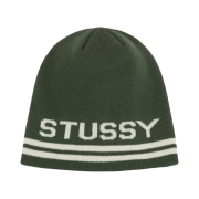 Stussy Jacquard Stripe Skullcap Beanie Dark Green