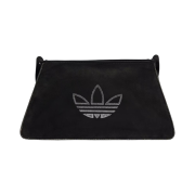 Adidas Rhinestones Fake Suede Shoulder Bag Black