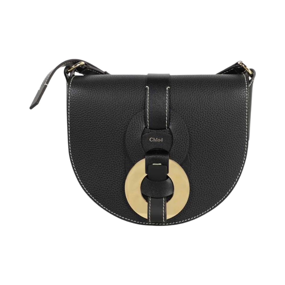 CHC21SS344C61001 Chloe Small Darryl Saddle Bag Black