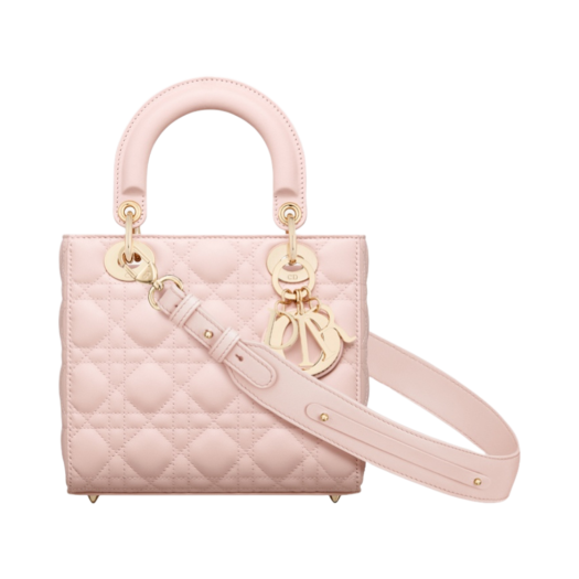 Dior Small Lady Bag My ABCDior Cannage Lambskin Powder Pink