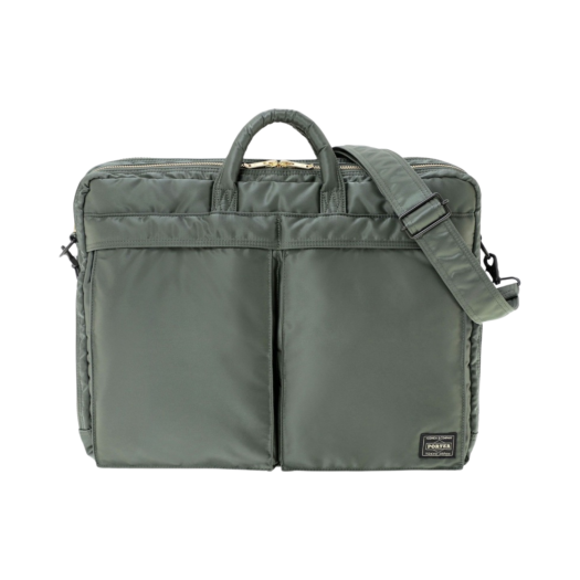 Porter All New Tanker 2Way Document Bag Zip Sage Green