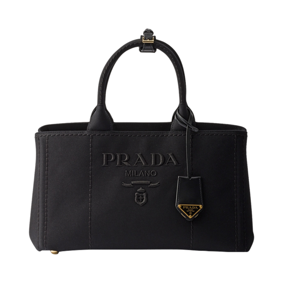 1BG554-2CYA-F0002 Prada Large Cotton Canvas Handbag Black
