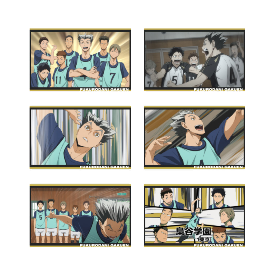 6977299620605 HAIKYU Game Still Cut Postcard 6 Types Collection Fukurodani Ver.