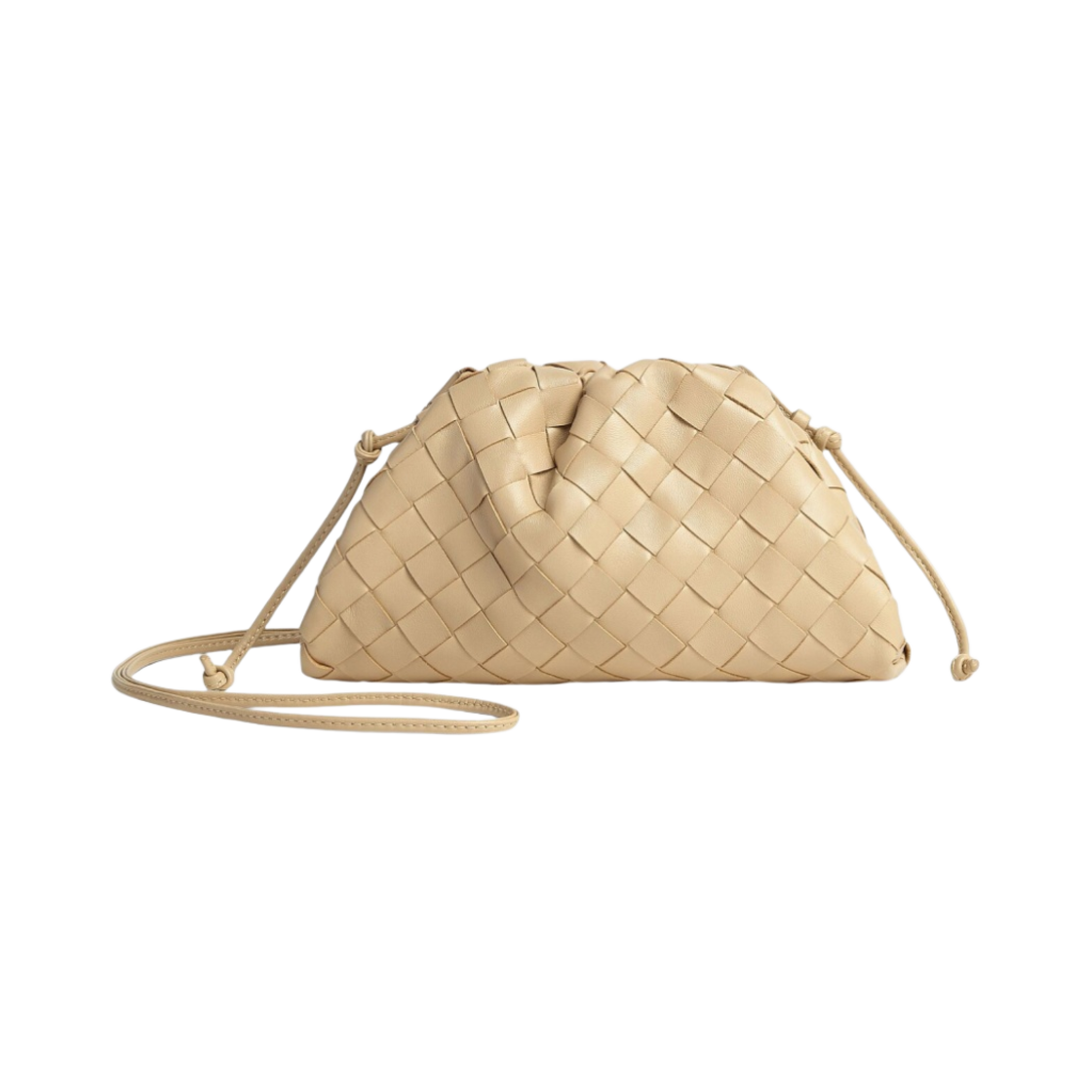585852VCPP19776 Bottega Veneta Mini Leather Pouch Porridge