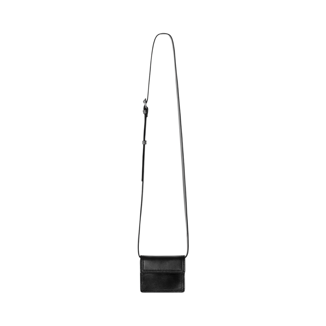 코스 레더 미니 크로스바디 파우치 블랙(COS Leather Mini Crossbody Pouch Black) - 1
