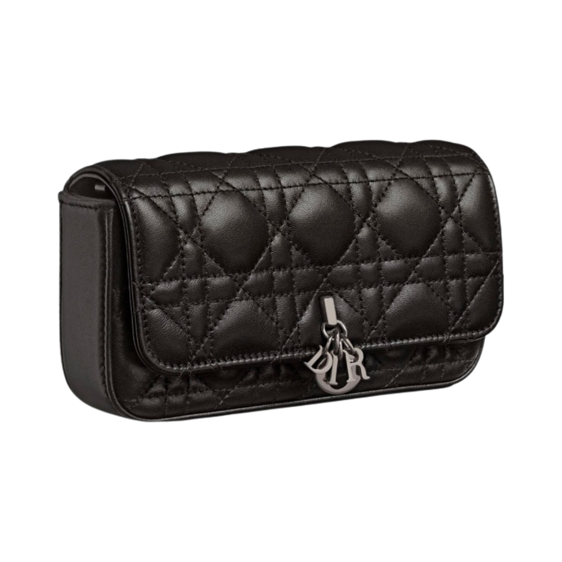 디올 레이디 휴대폰 파우치 까나쥬 램스킨 블랙(Dior Lady Phone Pouch Cannage Lambskin Black) - 2