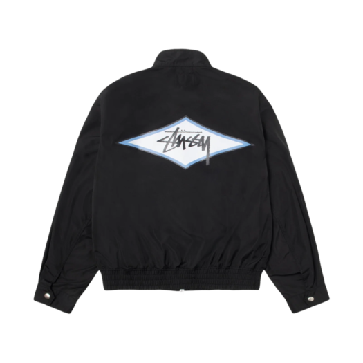 ジャケット・アウター STUSSY SURFMAN STADIUM JACKET Stussy Unisex Surfman Stadium Bomber Jacket Black 115580