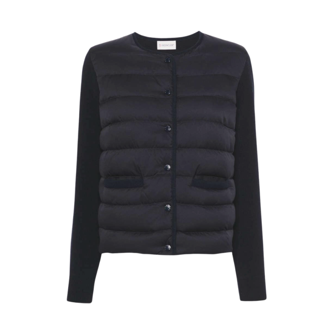 J2-093-9B00006-M1131-999 (W) Moncler Tricot Down Mix Jacket Black - 24FW