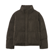 TNGT European Goose Over-Fit Corduroy Goose Down Jumper Brown