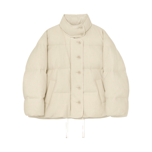 P0000EJX Kindersalmon Women Fancy Wool DownJacket Cream