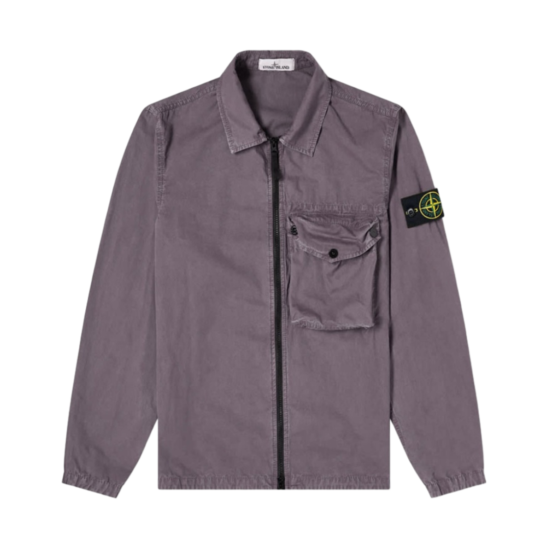 스톤 아일랜드 117WN 올드이펙트 오버셔츠 퍼플 그레이 - 21SS