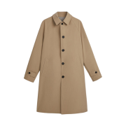 Zara Houndstooth Reversible Trench Coat Beige