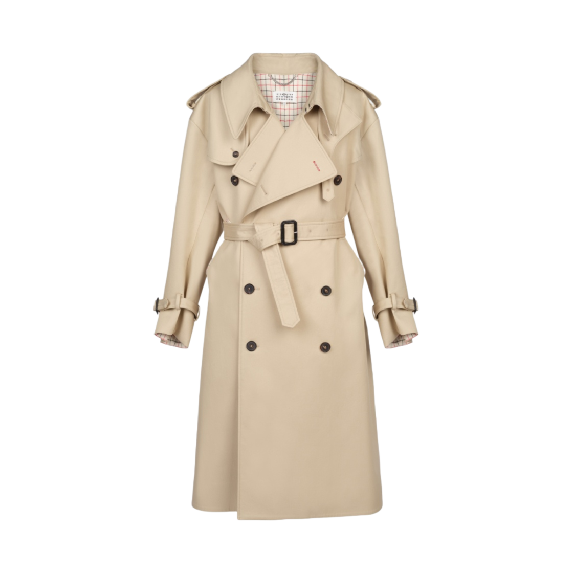 (W) 메종 마르지엘라 오버사이즈 코튼 트렌치 코트 베이지((W) Maison Margiela Oversized Cotton Trench Coat Beige)