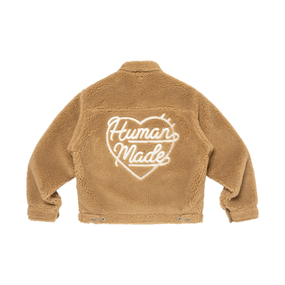 HM26JK034 Human Made Wool Blended Boa Fleece Work Jacket Beige