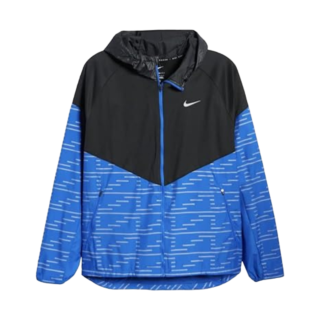 나이키 써마핏 리펠 런 디비전 마일러 러닝 자켓 블랙 하이퍼 로얄 - US/EU(Nike Therma-FIT Repel Run Division Miler Running Jacket Black Hyper Royal - US/EU) - 1