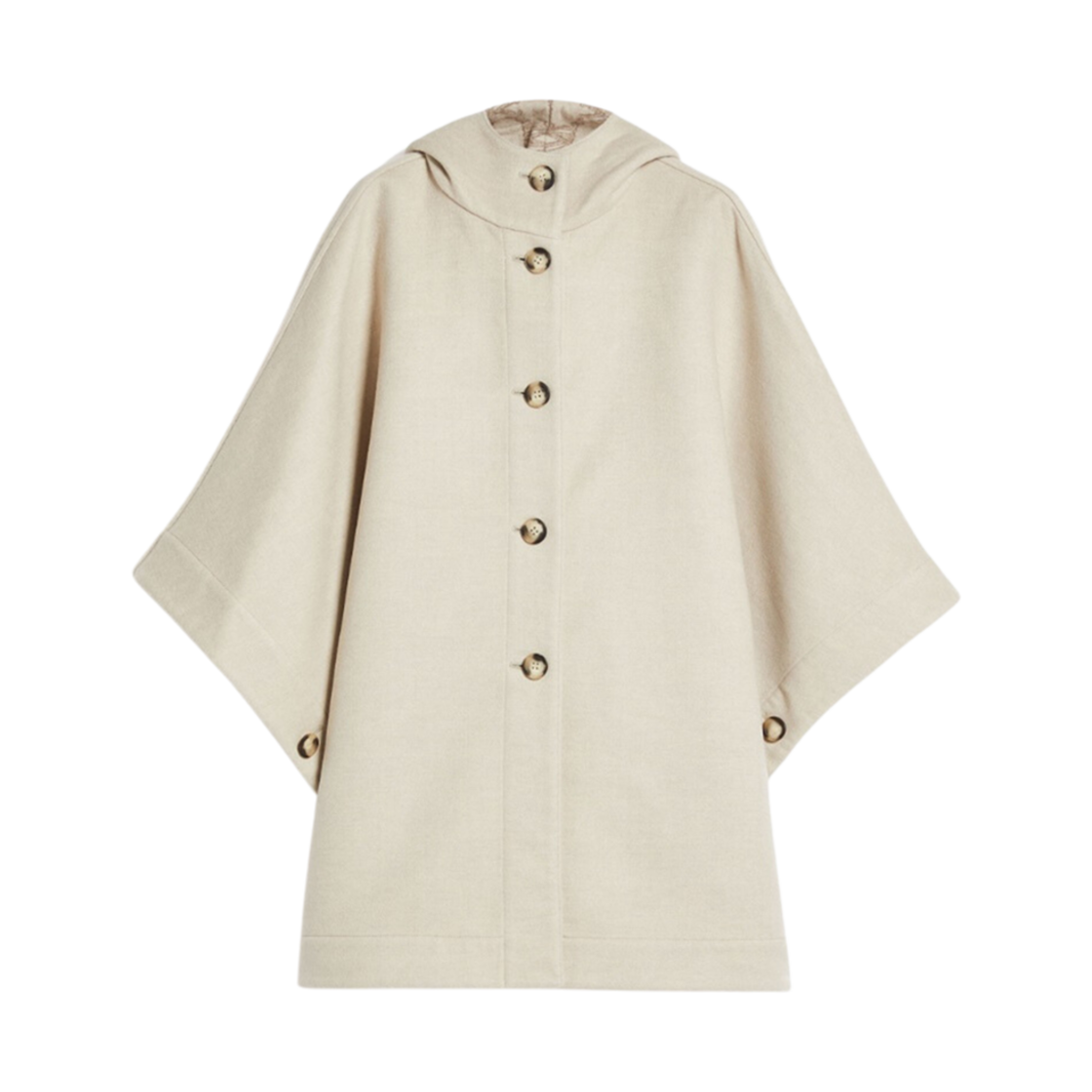 (W) 막스마라 작 액세서리 울 앤 캐시미어 케이프 샌드((W) Max Mara Zac Accessori Wool and Cashmere Cape Sand) - 1