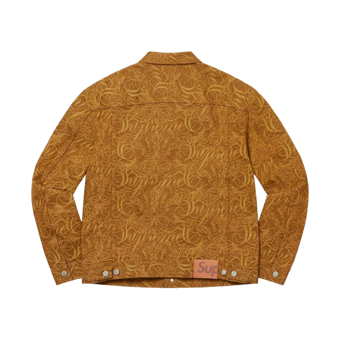 슈프림 스크립트 자카드 데님 트러커 자켓 브라운 - 22FW(Supreme Script Jacquard Denim Trucker Jacket Brown - 22FW) - 2