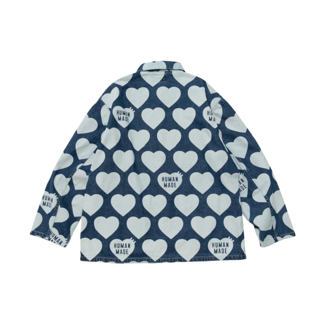 휴먼 메이드 하트 데님 커버롤 자켓 인디고(Human Made Heart Denim Coverall Jacket Indigo) - 2
