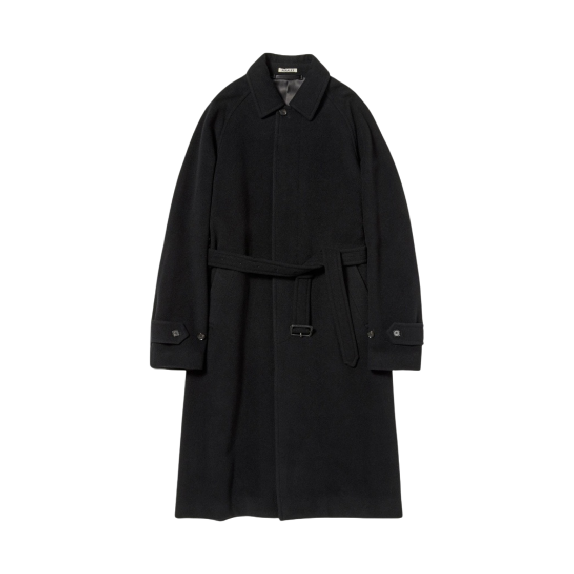 오라리 캐시미어 울 모저 수티엥 칼라 코트 블랙 - 23AW