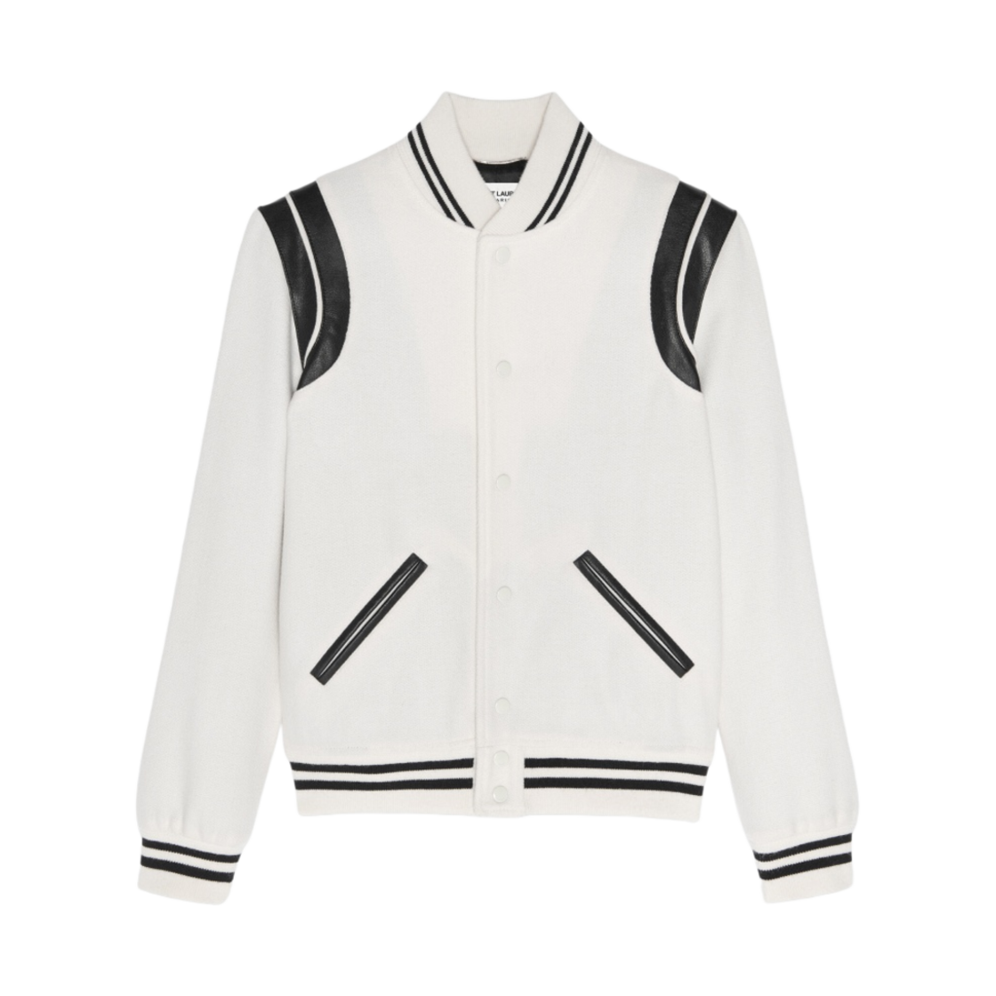 354718-Y213Q-9502 Saint Laurent Teddy Jacket in Wool Naturel