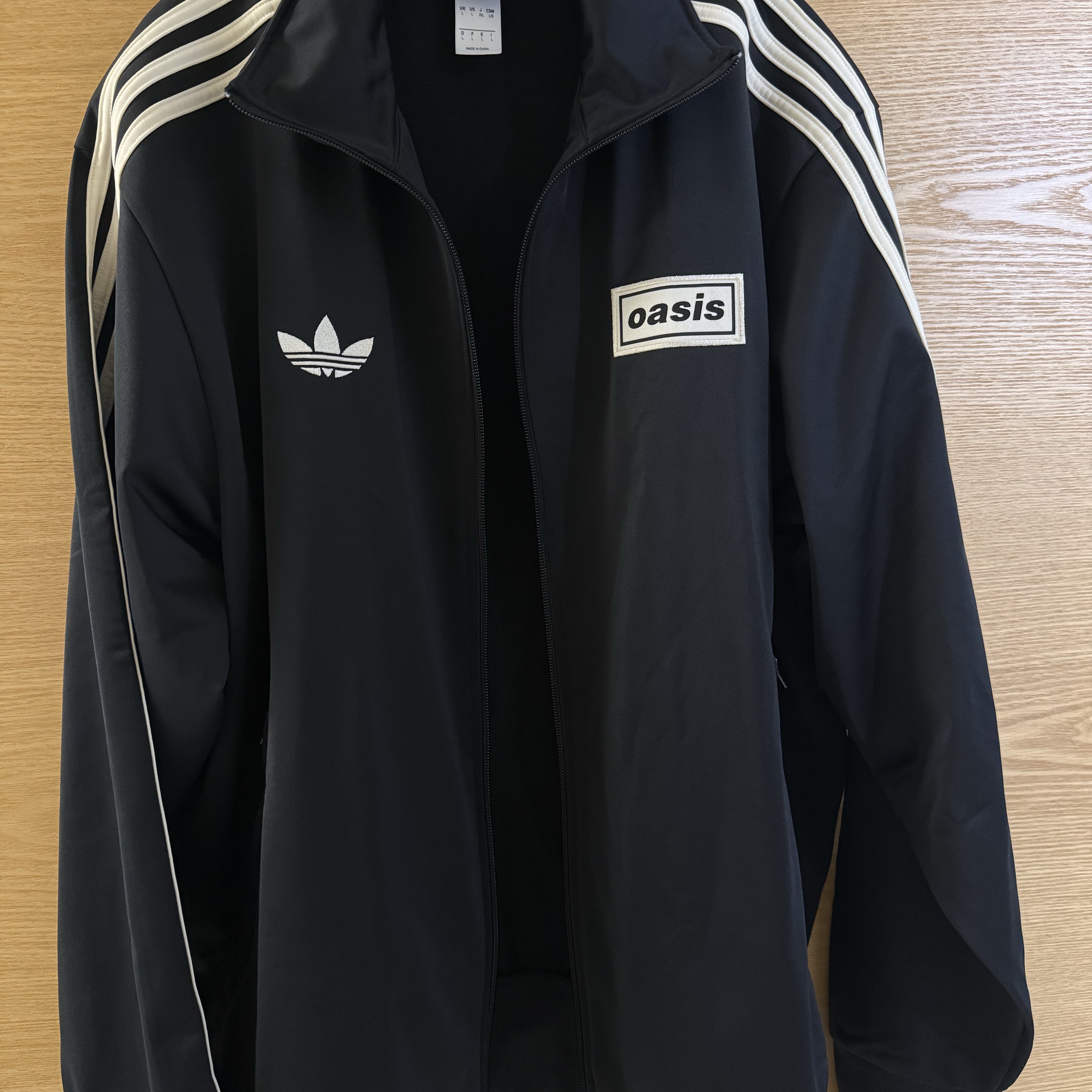Adidas x Oasis Tour Firebird Track Top Black - US Sizing 착용 스타일