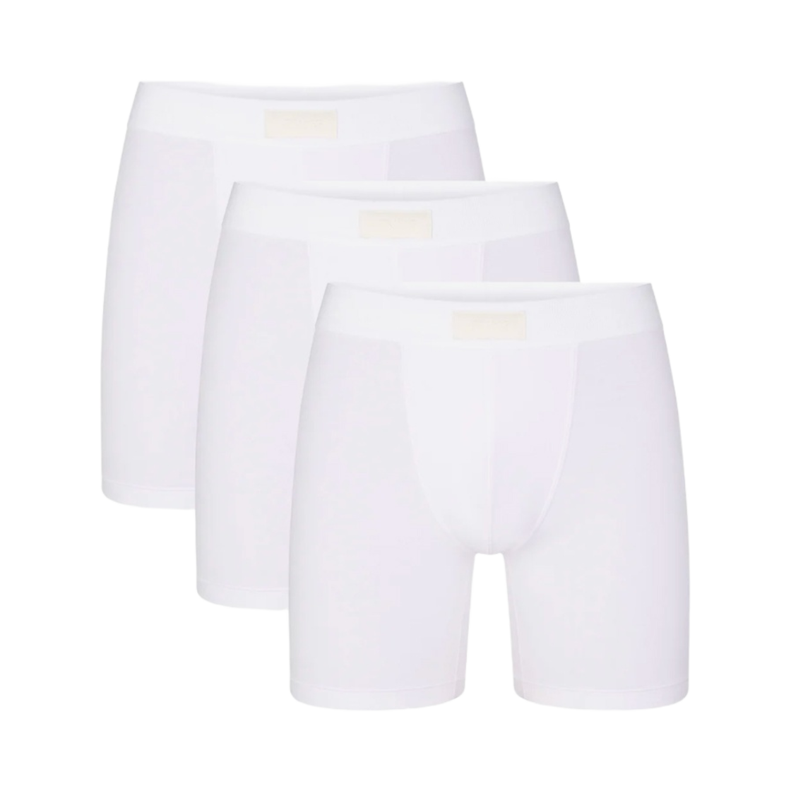 스킴스 코튼 5 박서 브리프 3팩 초크(Skims Cotton 5 Boxer Brief 3-Pack Chalk)