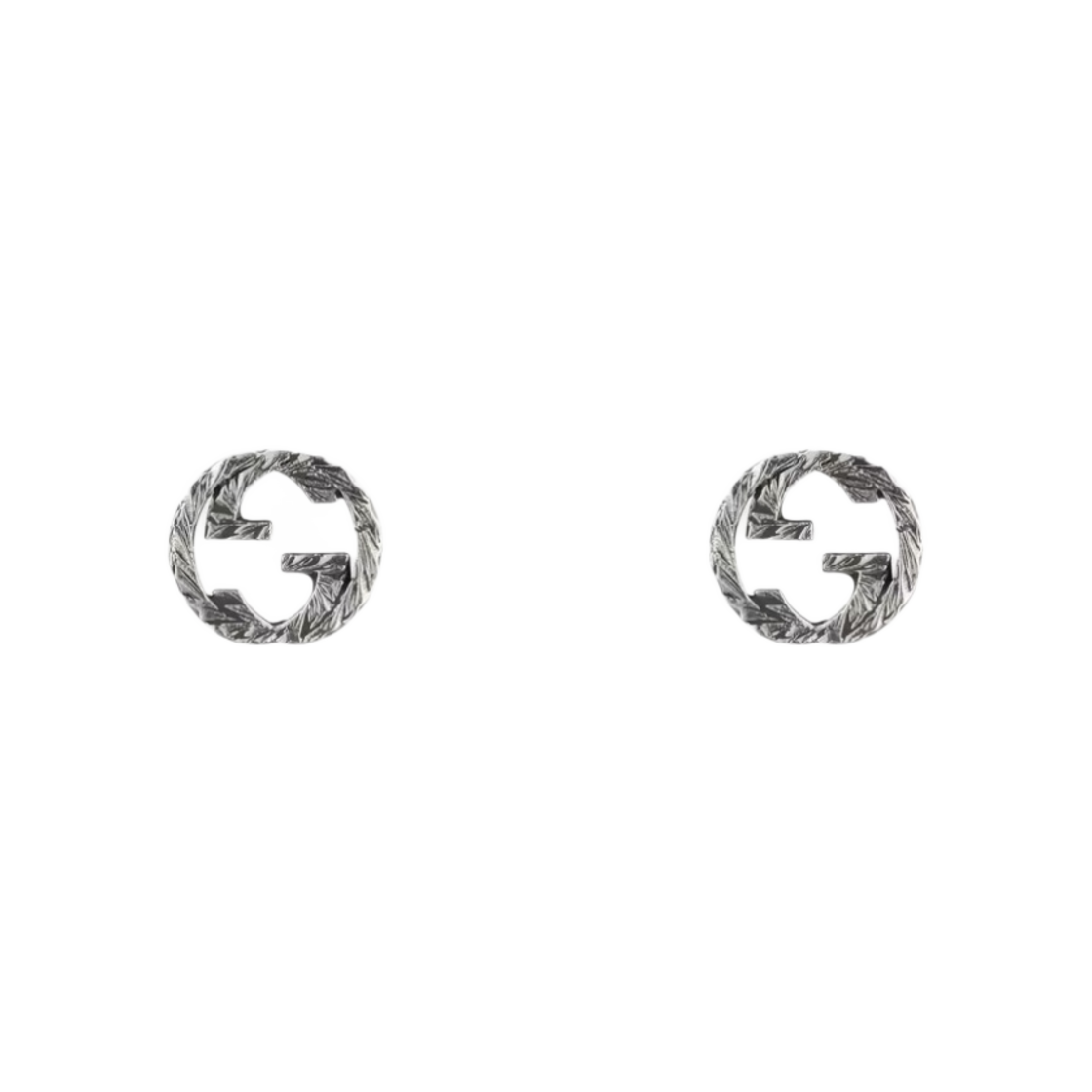 457109-J8400-0811 Gucci Interlocking G Earrings In Silver Silver - 대표 이미지 #1