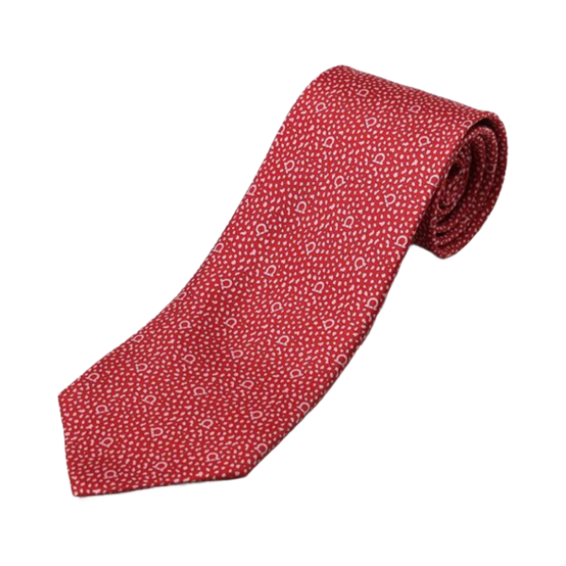 페라가모 라운드 프린트 실크 타이 레드(Ferragamo Round Print Silk Tie Red) - 1