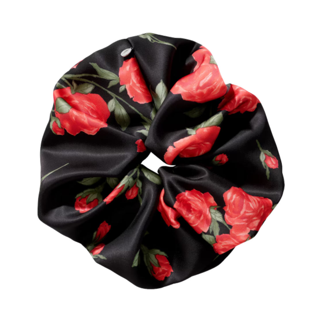 (W) 에이치앤엠 x 막다 부트림 프린티드 헤어 타이 블랙 로즈((W) H&M x Magda Butrym Printed Hair Tie Black Rose)