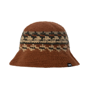 Stussy Fairisle Bucket Hat Brown