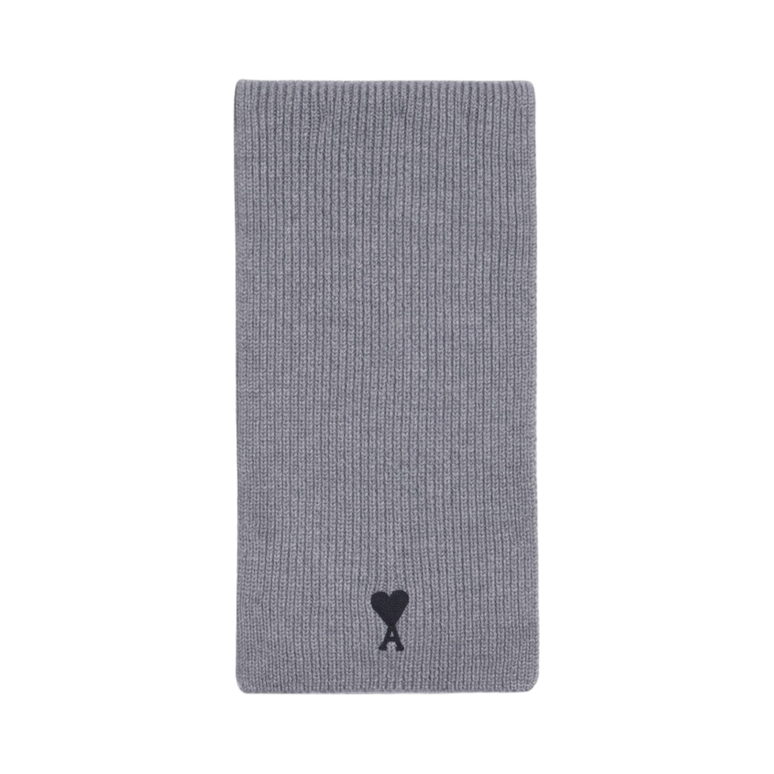 아미 스몰 하트 로고 머플러 그레이 블랙(AMI de Coeur Muffler Grey Black)