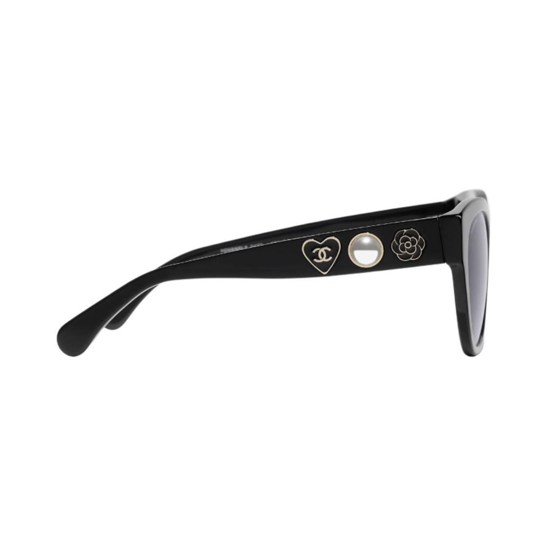 샤넬 버터플라이 선글라스 아세테이트 & 블랙 골드 프레임 그레이 그라데이션 렌즈 아시안 핏(Chanel Butterfly Sunglasses Acetate & Black Gold Frame Grey Gradient Lenses Asian Fit) - 3