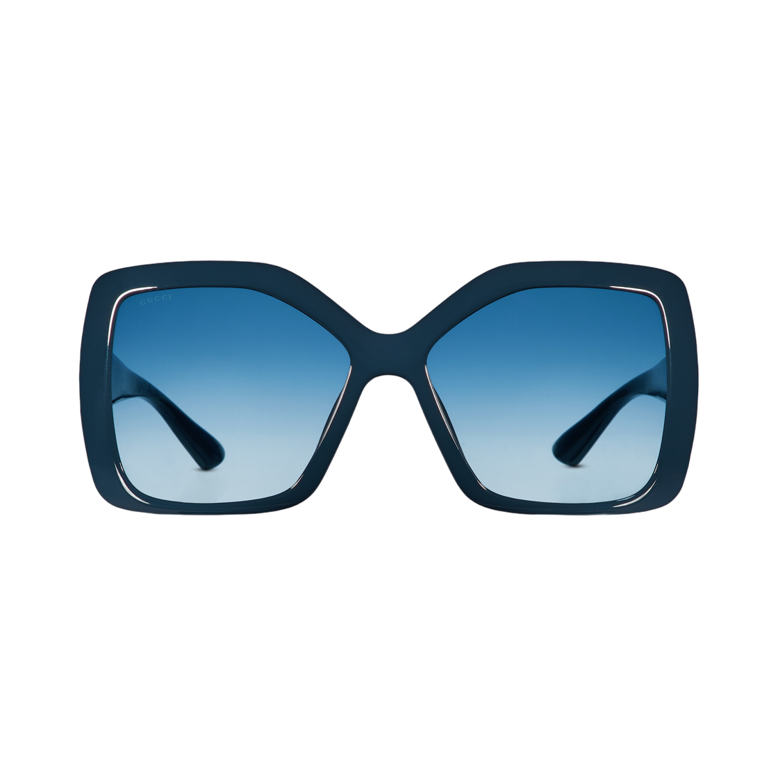 (W) 구찌 스퀘어 프레임 선글라스 네이비((W) Gucci Square Frame Sunglasses Navy) - 1