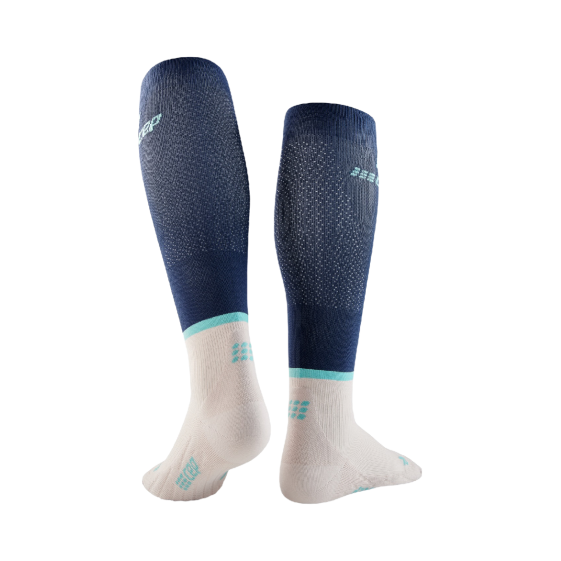 CEP 더 런 컴프레션 톨 삭스 4.0 블루 오프 화이트(CEP The Run Compression Tall Socks 4.0 Blue Off White) - 2