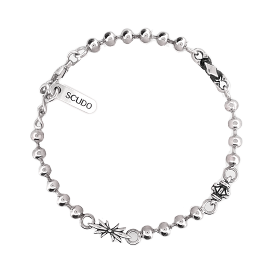 스쿠도 볼체인 시그니처 링크 브레이슬릿(Scudo Ballchain Signature Link Bracelet)