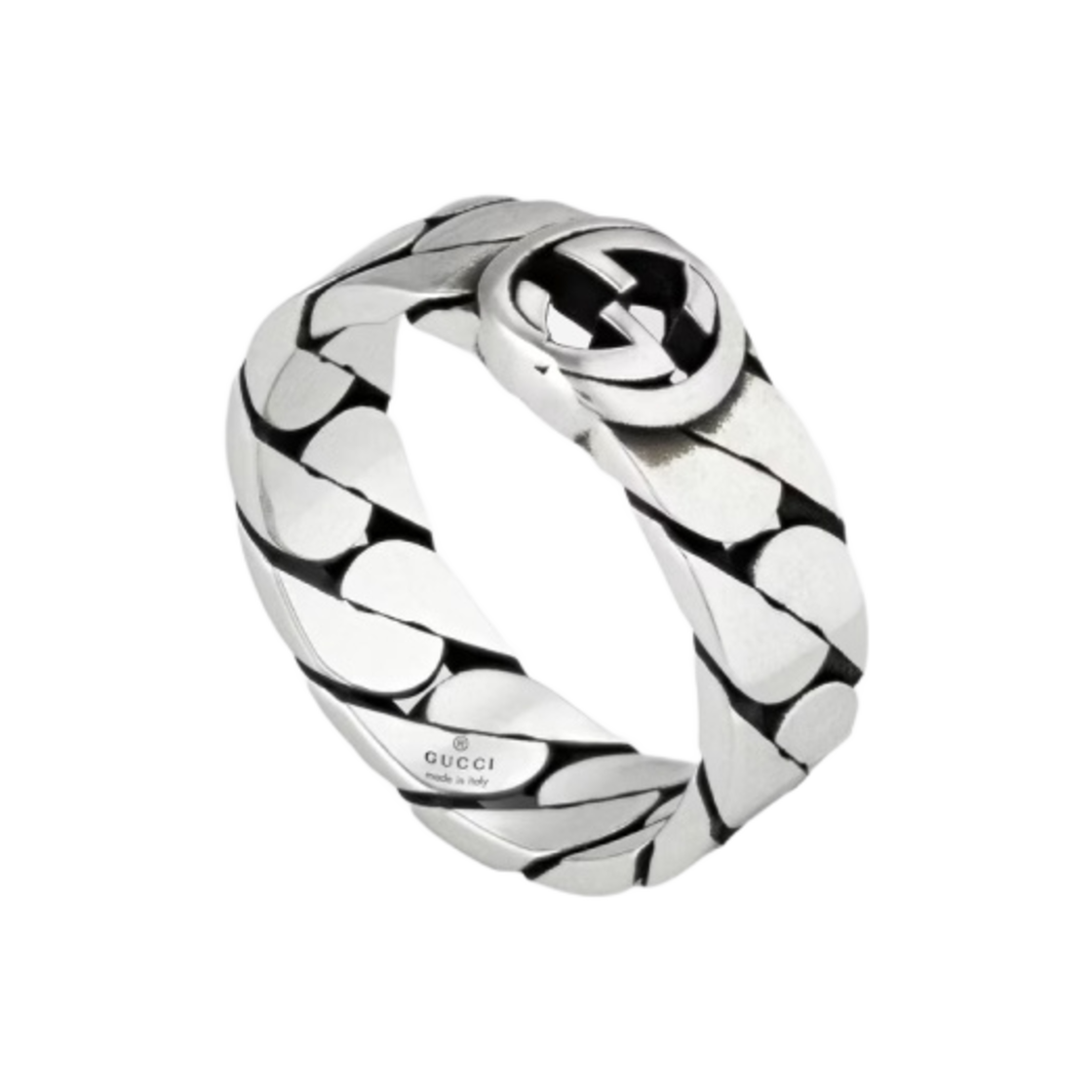 구찌 와이드 링 인터로킹 G 실버(Gucci Wide Ring With Interlocking G Silver)