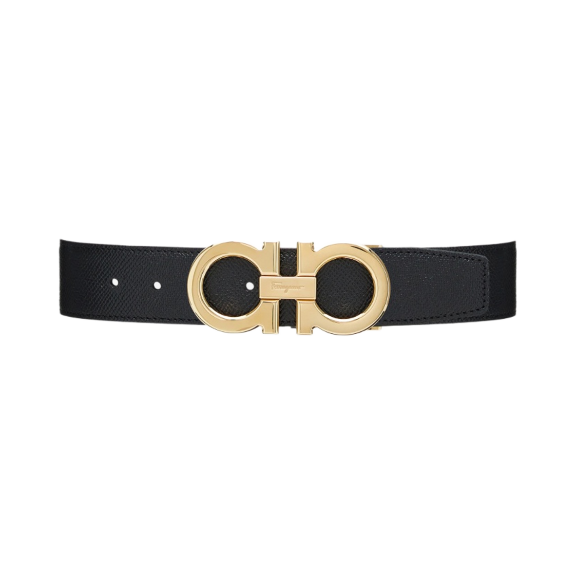 페라가모 리버시블 어드저스터블 간치니 벨트 블랙 비쿠냐(Ferragamo Reversible Adjustable Gancini Belt Black Vicuna) - 1