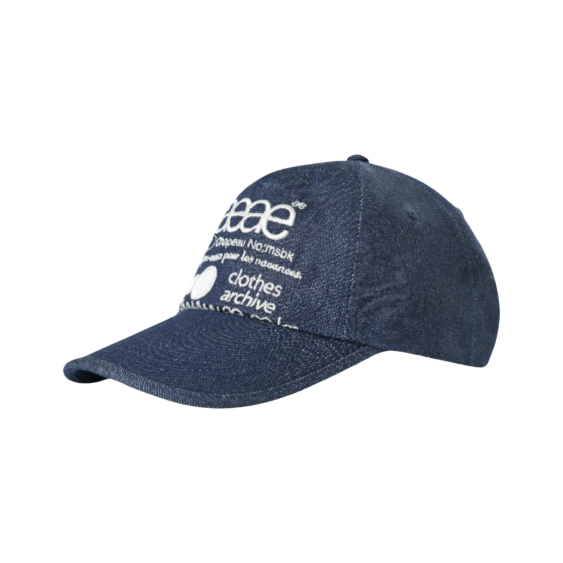 에이에이 웹 로고 데님 5 패널 캡 미드 블루(Aeae Web Logo Denim 5 Pannel Cap Mid Blue) - 2