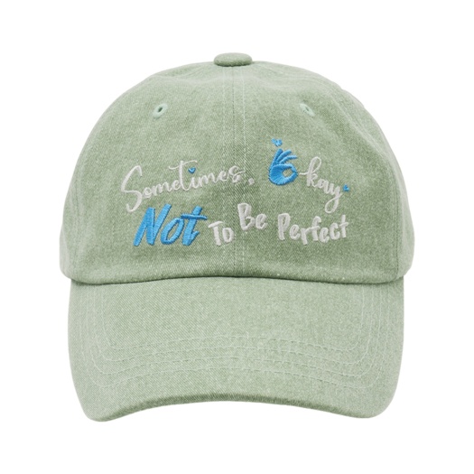 25SSSOBC-LG ALLINCOMPLETE Sometimes Okay Unisex Ball Cap Light Green