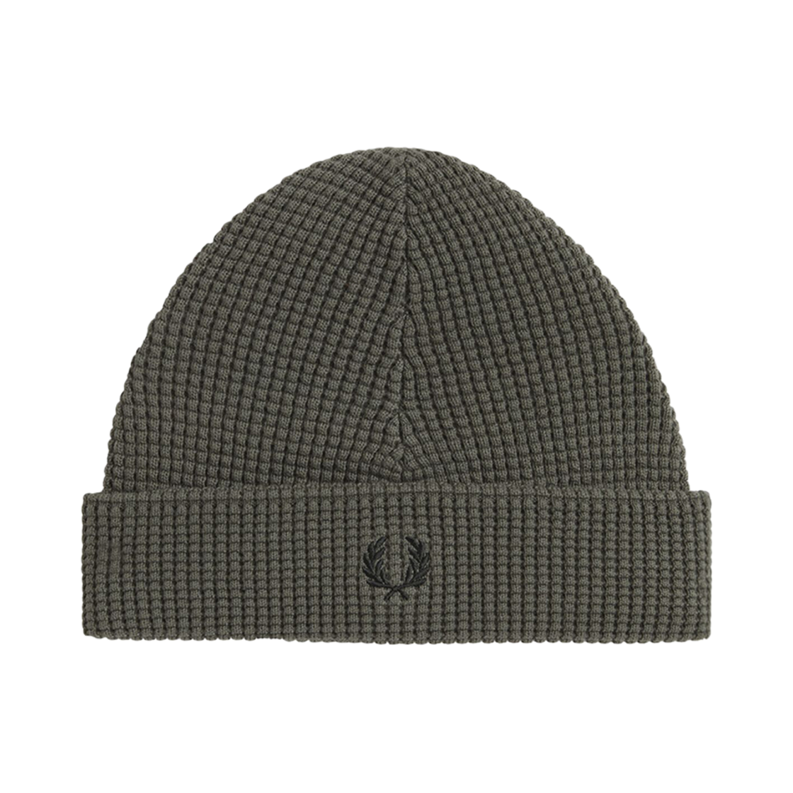 CFPU2438130-638 Fred Perry Waffle Knit Beanie Field Green