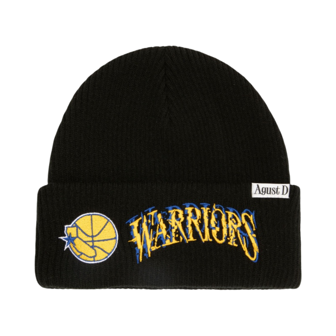HK2073-GSWBLCK Mitchell & Ness x Suga Glitch Cuff Knit Golden State Warriors Black